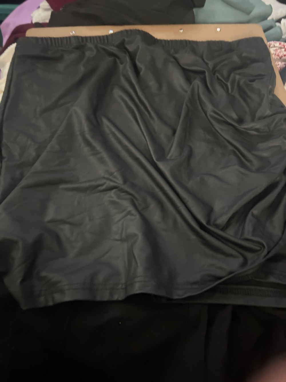 SHEIN Black Faux Leather Mini Skirt
